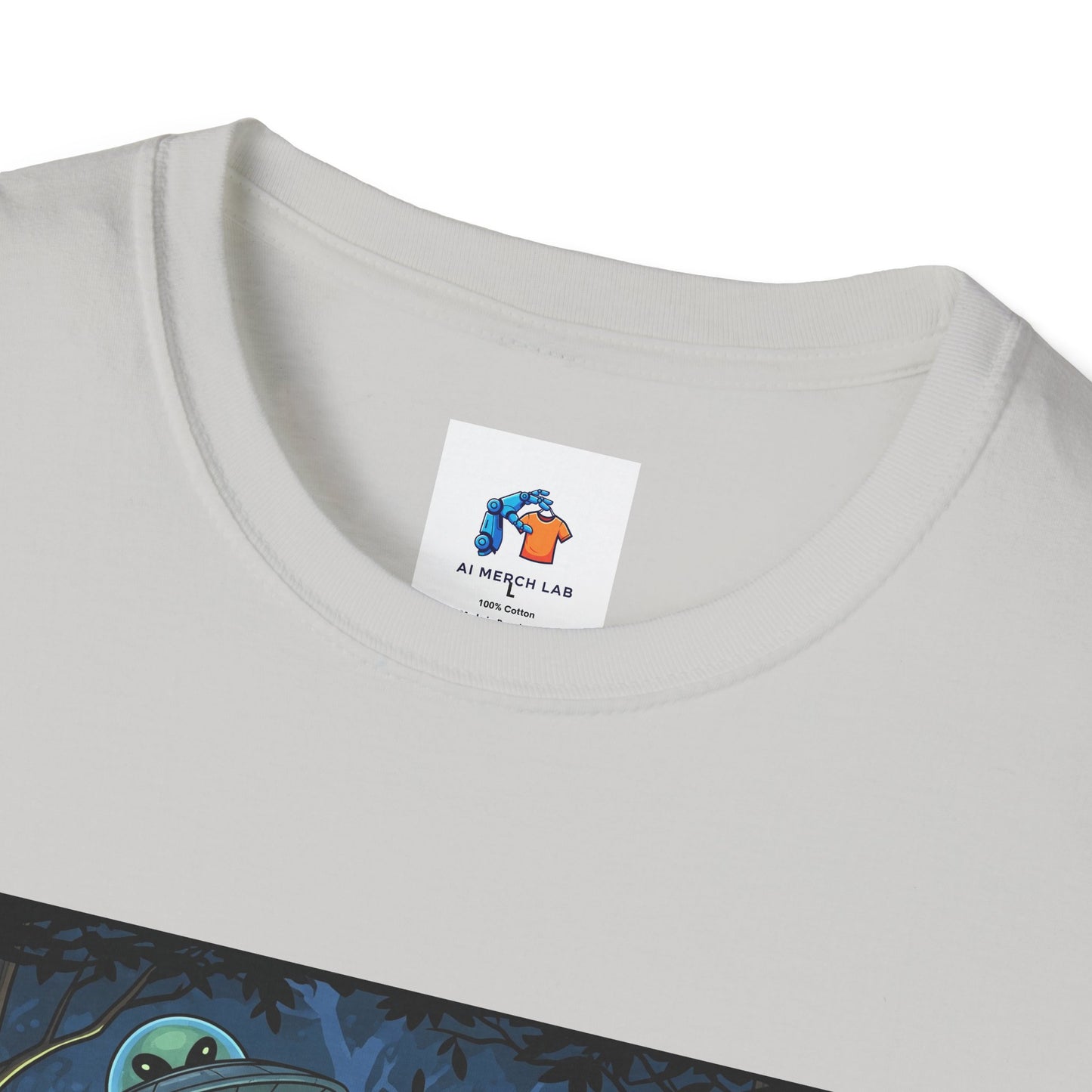 Alien Bigfoot T-Shirt, Unisex Graphic Tee, Humor Shirt, Quirky Gift for Friends, Casual Everyday Wear, Perfect for Parties