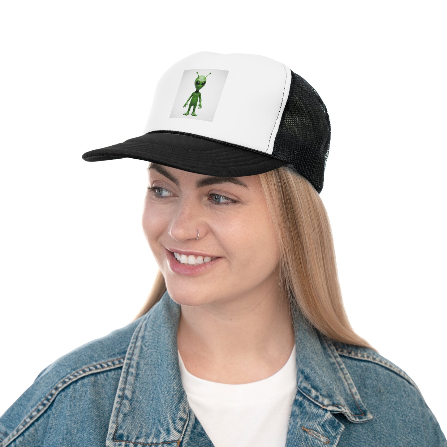 Alien Graphic Trucker Cap | Cool Caps for Men & Women | Perfect for Festivals, Parties, Halloween, Gift Ideas