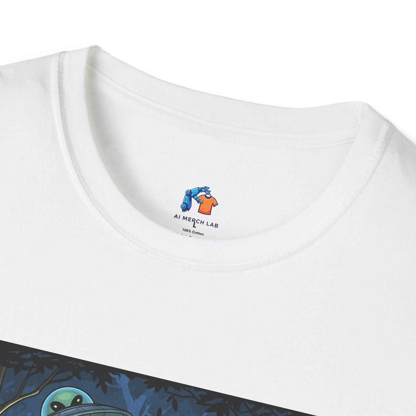 Alien Bigfoot T-Shirt, Unisex Graphic Tee, Humor Shirt, Quirky Gift for Friends, Casual Everyday Wear, Perfect for Parties