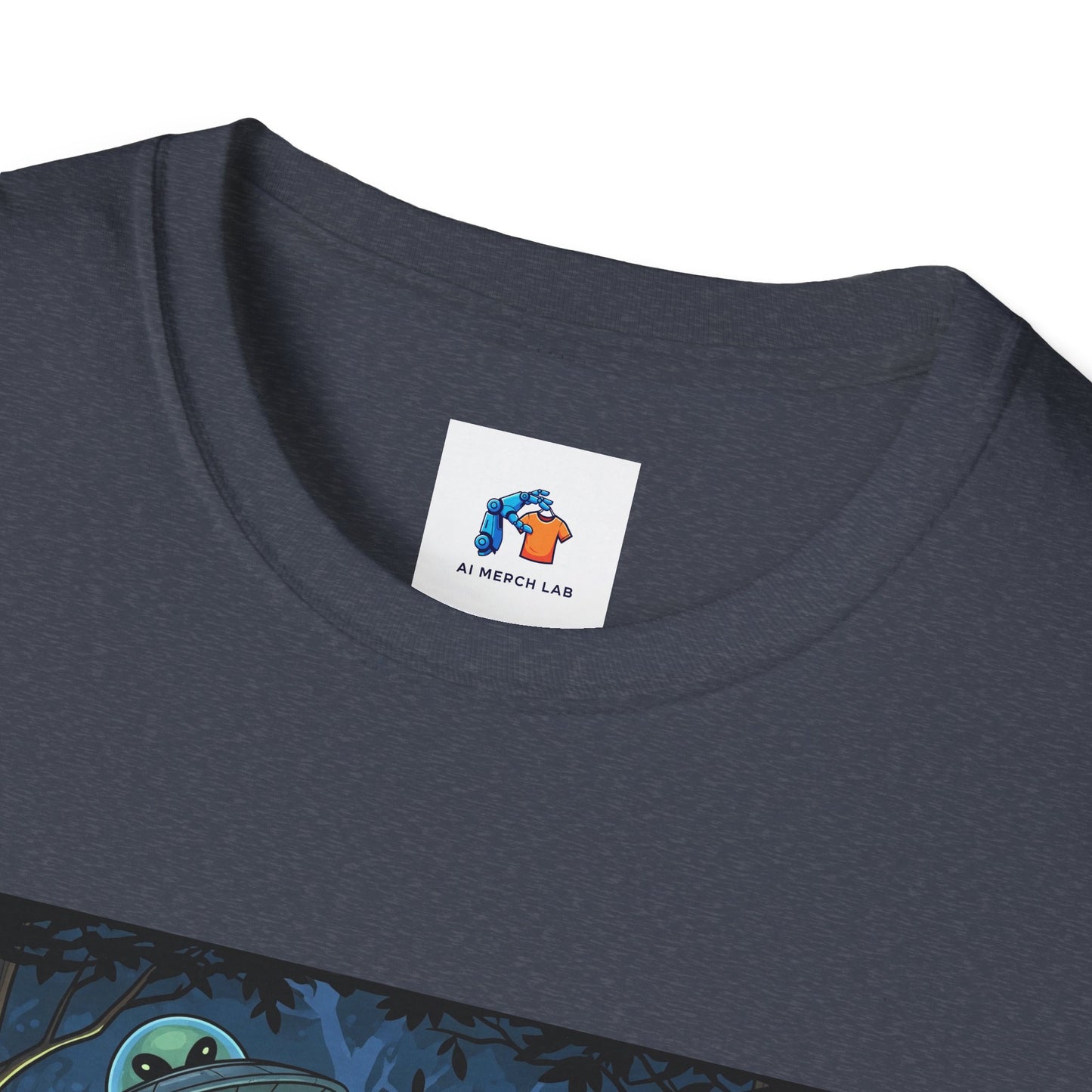 Alien Bigfoot T-Shirt, Unisex Graphic Tee, Humor Shirt, Quirky Gift for Friends, Casual Everyday Wear, Perfect for Parties